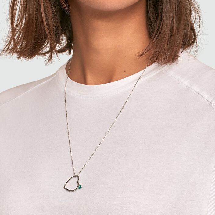 Collar midi BEGUIN - Verde / Plata - Collares  | Agatha