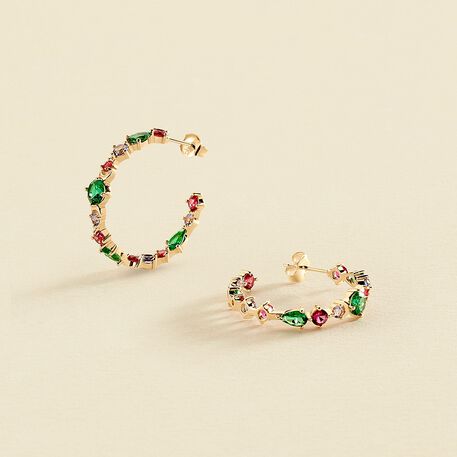 Criollas ASTRE - Multicolor / Oro - Pendientes  | Agatha