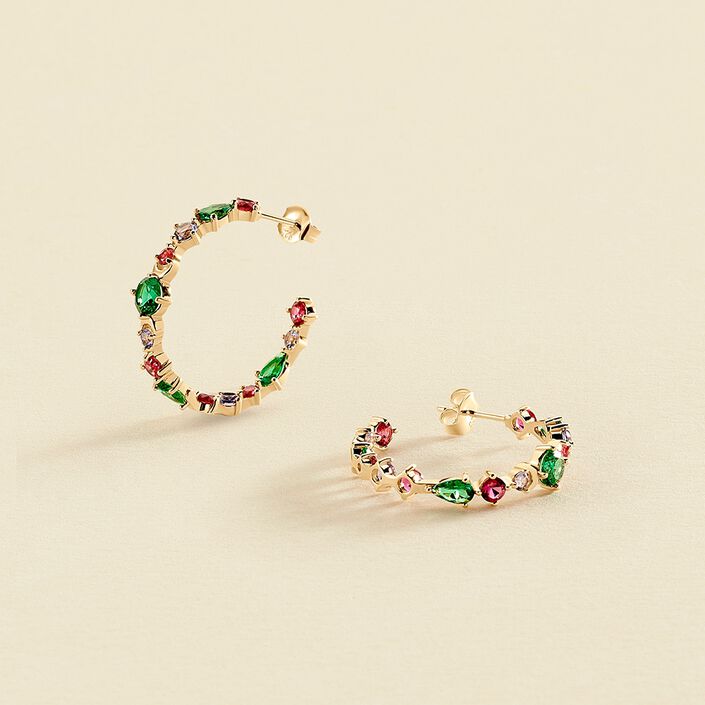 Criollas ASTRE - Multicolor / Oro - Pendientes  | Agatha