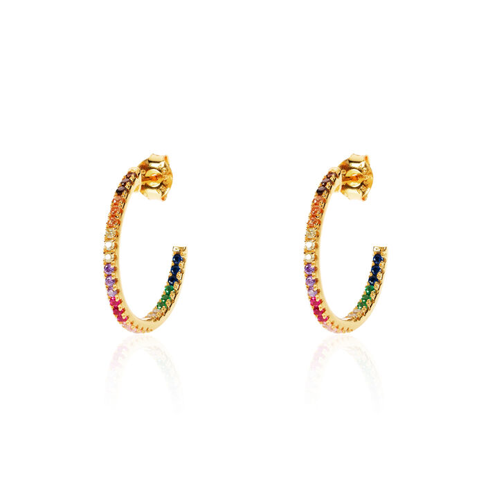Criollas MULTICOL - Multicolor / Oro - Pendientes  | Agatha