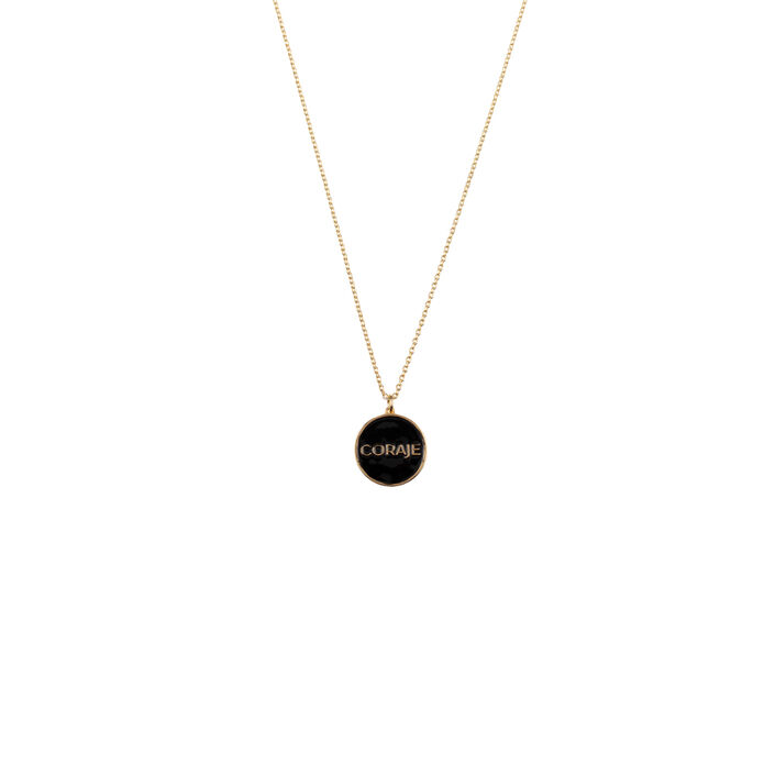 Collar corto CORAJE - Negro / Oro - Collares  | Agatha