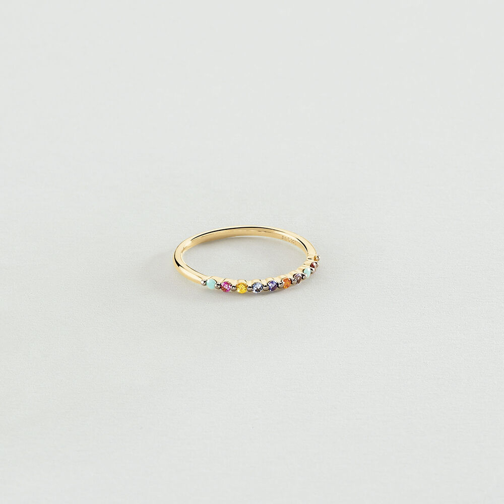 Anillo fino BELOVED - Multicolor / Oro - Anillos de fantasía  | Agatha