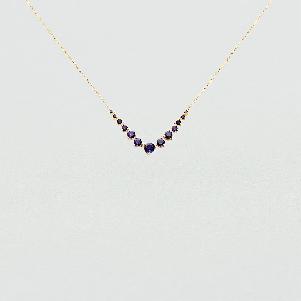 Collar corto CREPUSCULE - Azul / Oro - Collar corto  | Agatha