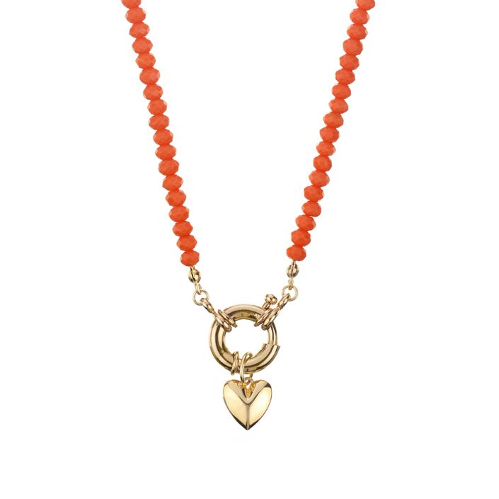 Collar corto GAYNOR - Naranja / Oro - Collares  | Agatha