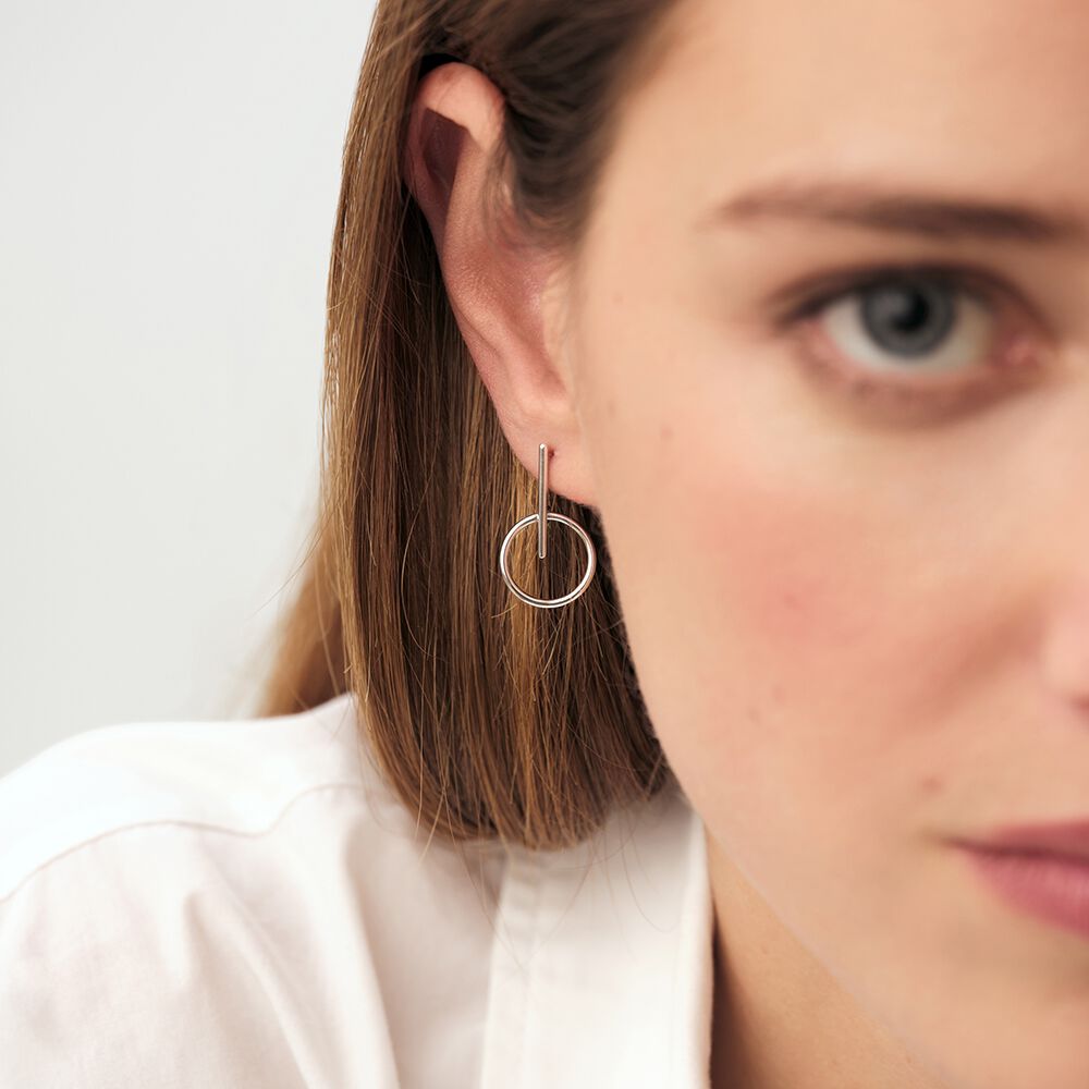 Pendientes largos PHILRING - Plata - Pendientes de boda  | Agatha