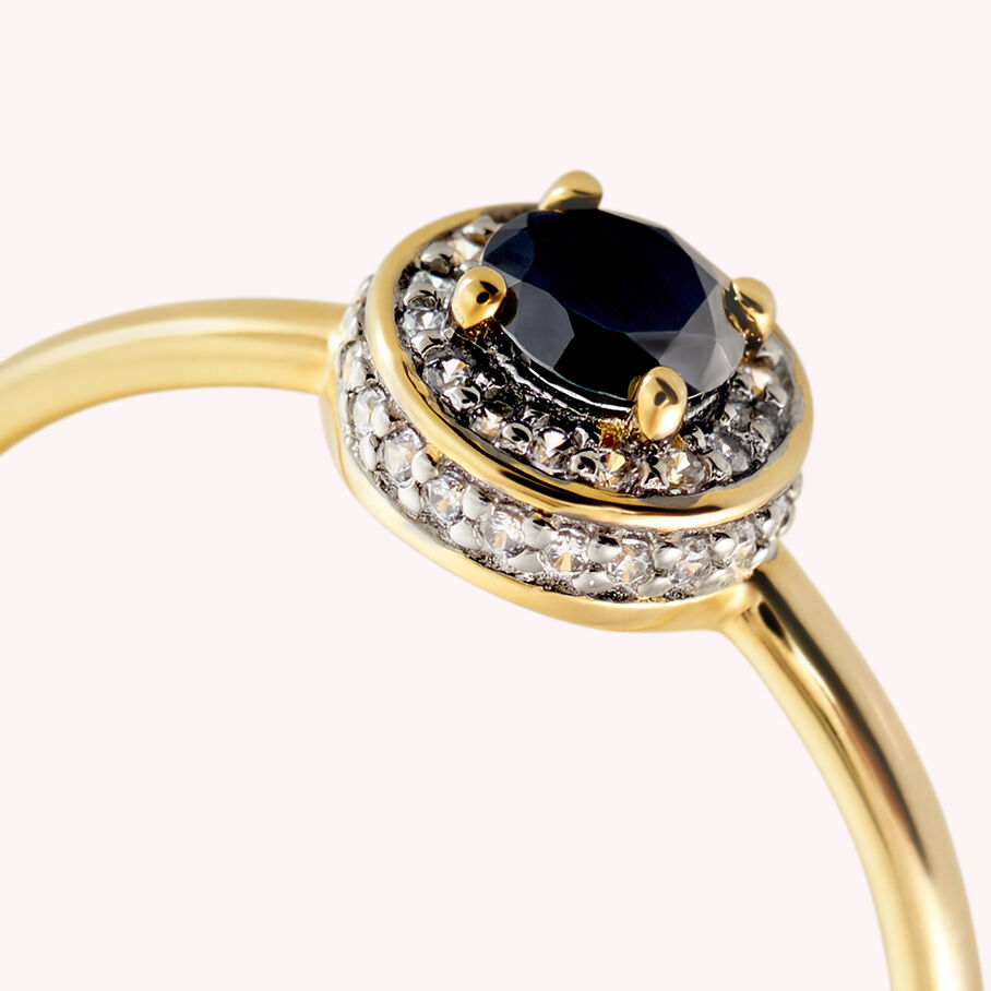 Anillo fino IMPERIAL - Negro / Oro - Anillos  | Agatha