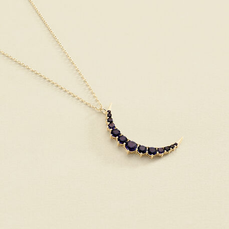 Collar largo CREPUSCULE - Azul / Oro - Collares  | Agatha