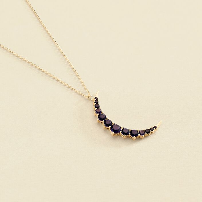 Collar largo CREPUSCULE - Azul / Oro - Collares  | Agatha