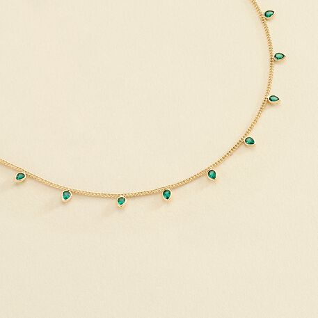 Collar corto NEITH - Verde / Dorado - Collares  | Agatha