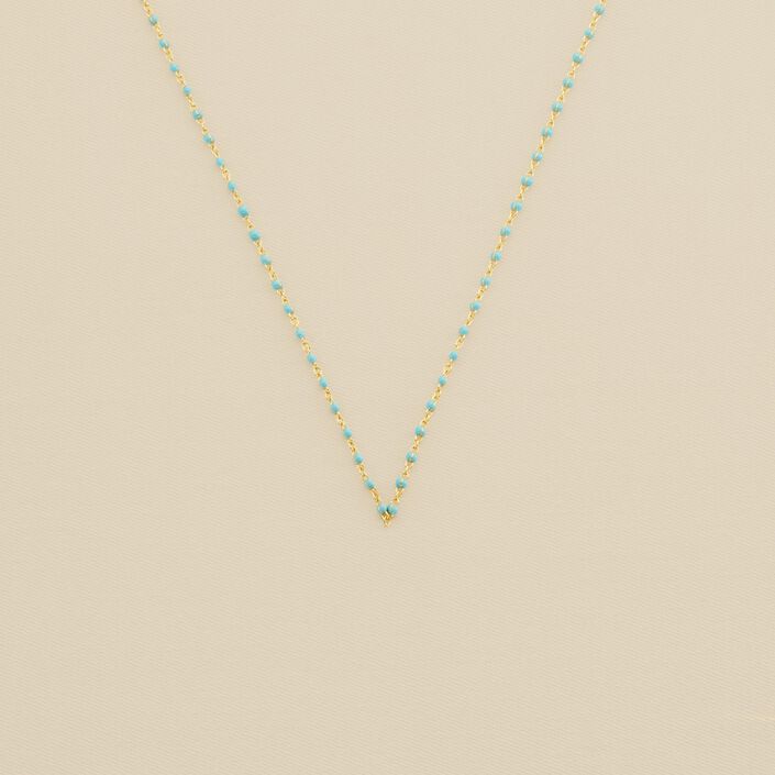 Collar corto SMARTY - Turquesa / Oro - Collares  | Agatha