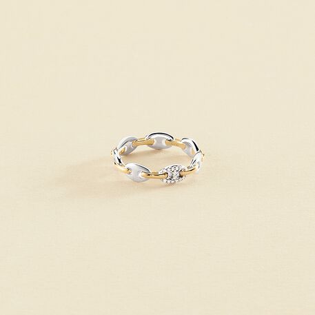 Anillo fino ETREINTE - Plata / Oro - Anillos  | Agatha