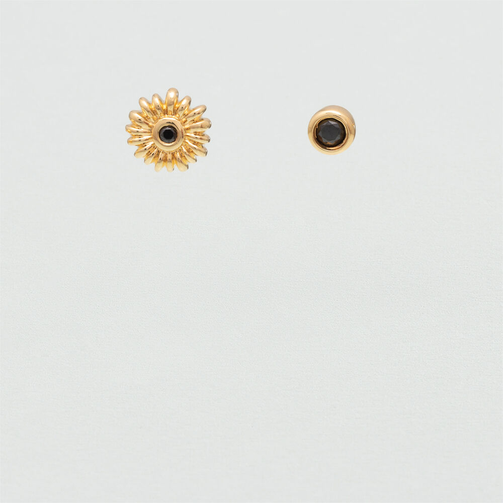 Piercing mini CIAM - Negro / Oro - Piercings  | Agatha