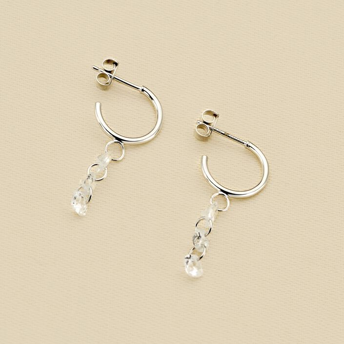 Criollas PETILLE - Cristal / Plateado - Pendientes  | Agatha