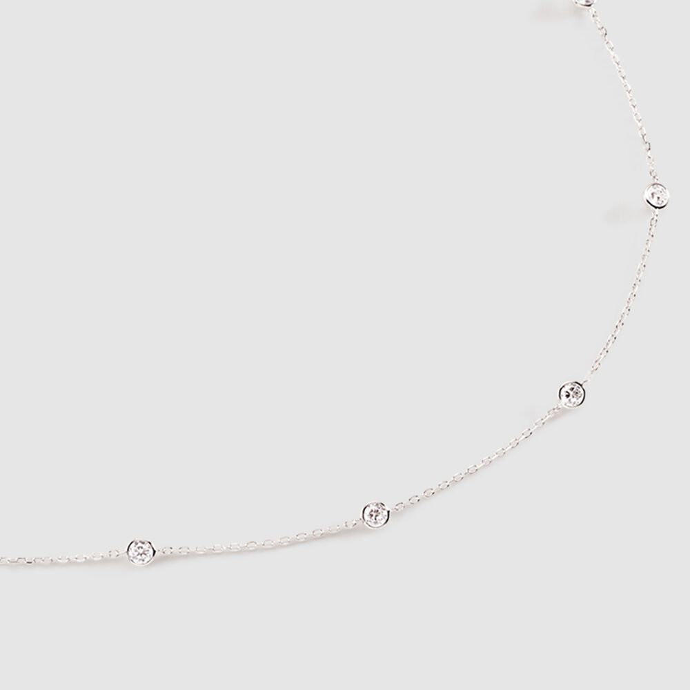 Collar corto NEC5BRILLANT - Cristal / Plateado - Collar corto  | Agatha