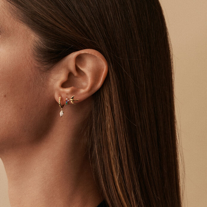 Piercing criolla MAMBA - Cristal / Dorado - Piercings  | Agatha