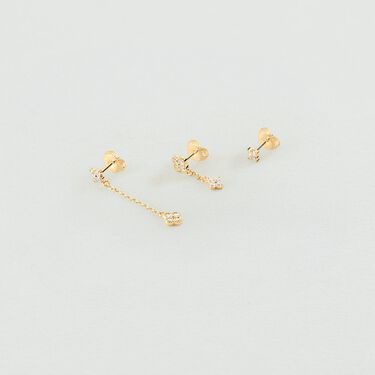Piercing mini MIX& MATCH - Cristal / Oro - Piercings  | Agatha