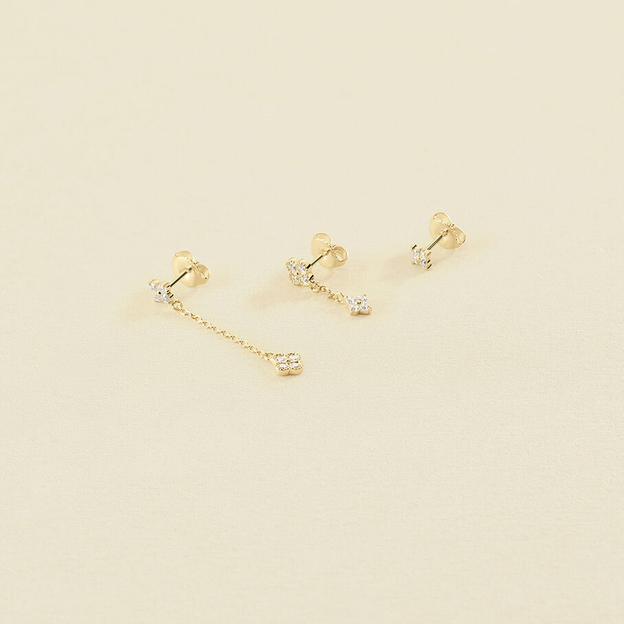 Piercing mini MIX& MATCH - Cristal / Oro - Piercings  | Agatha