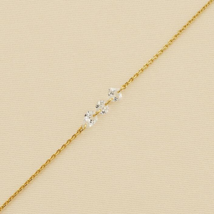 Pulsera de cadena PETILLE - Cristal / Oro - Pulseras  | Agatha