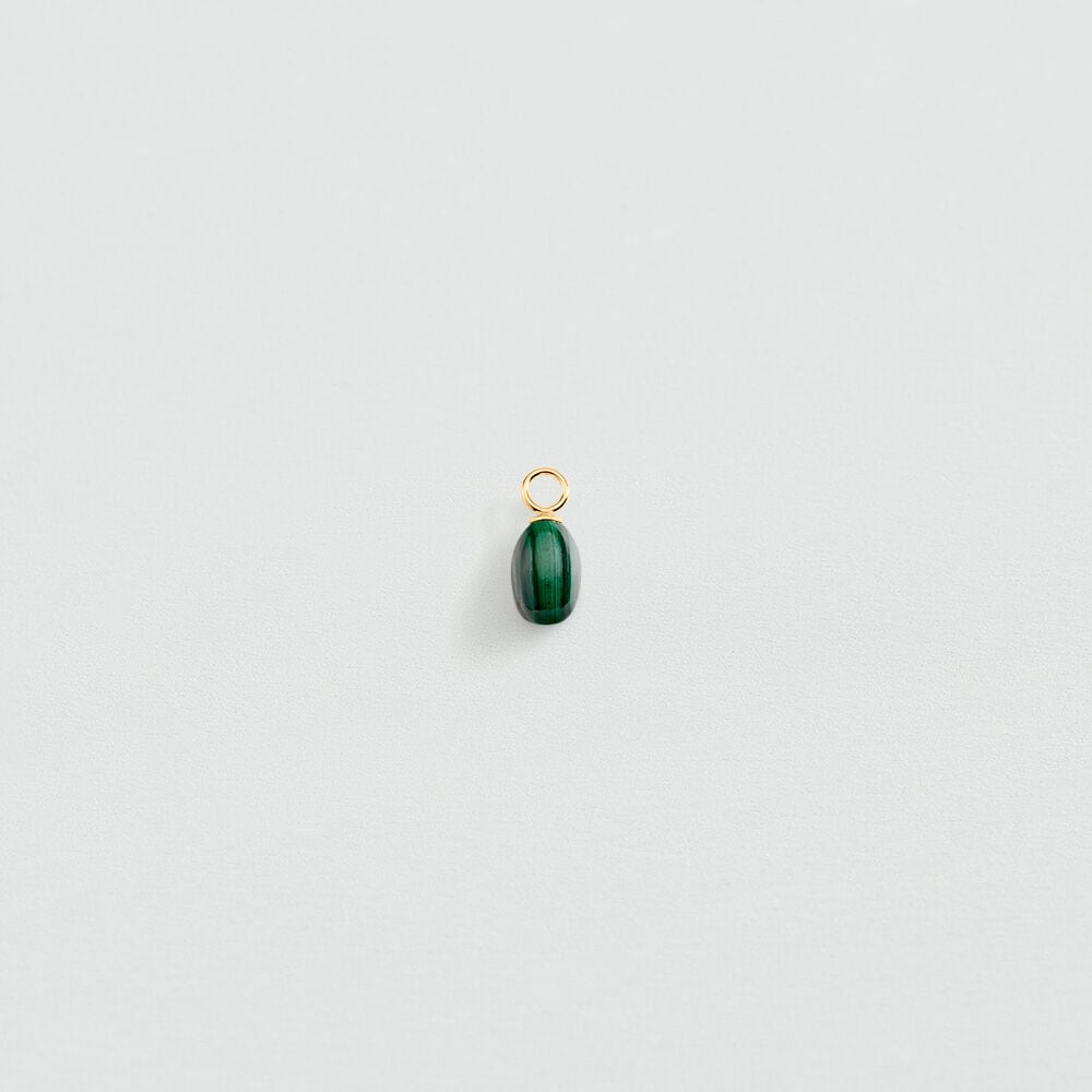 Colgante PIEDRA NATURAL - Verde / Dorado