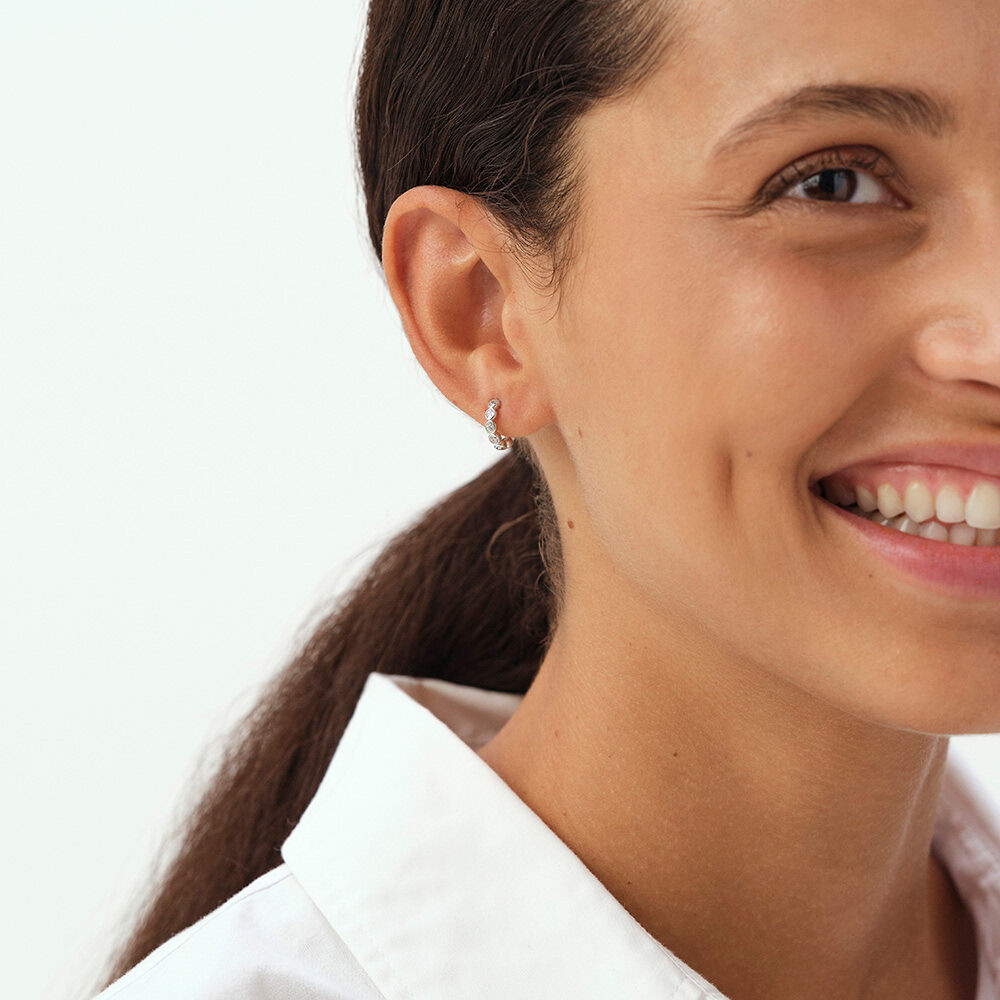 Piercing criolla LEINA - Cristal / Plateado - Piercings  | Agatha