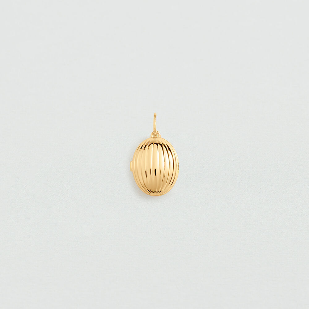 Colgante MEDALL&Oacute;N ESTRIADO - Dorado - Joyas  | Agatha