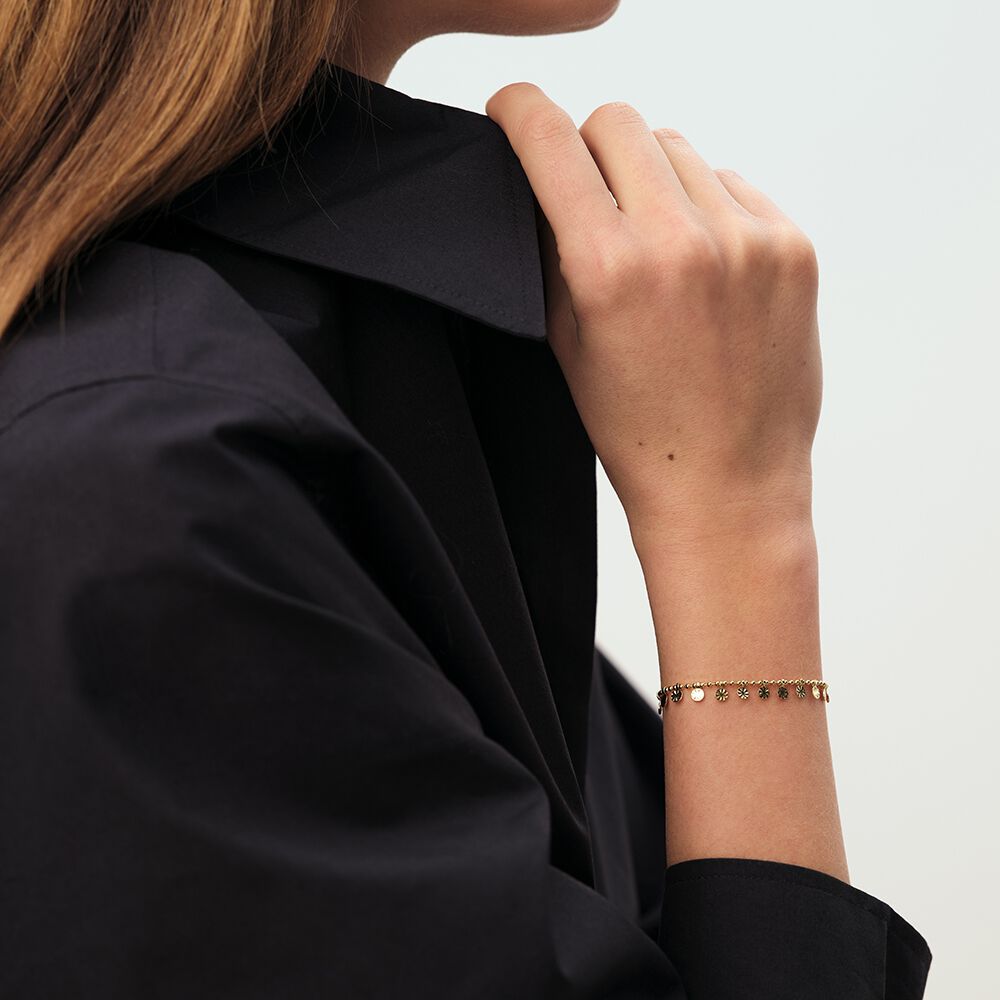 Pulsera de cadena ARIEL - Cristal / Dorado - Pulsera de cadena  | Agatha