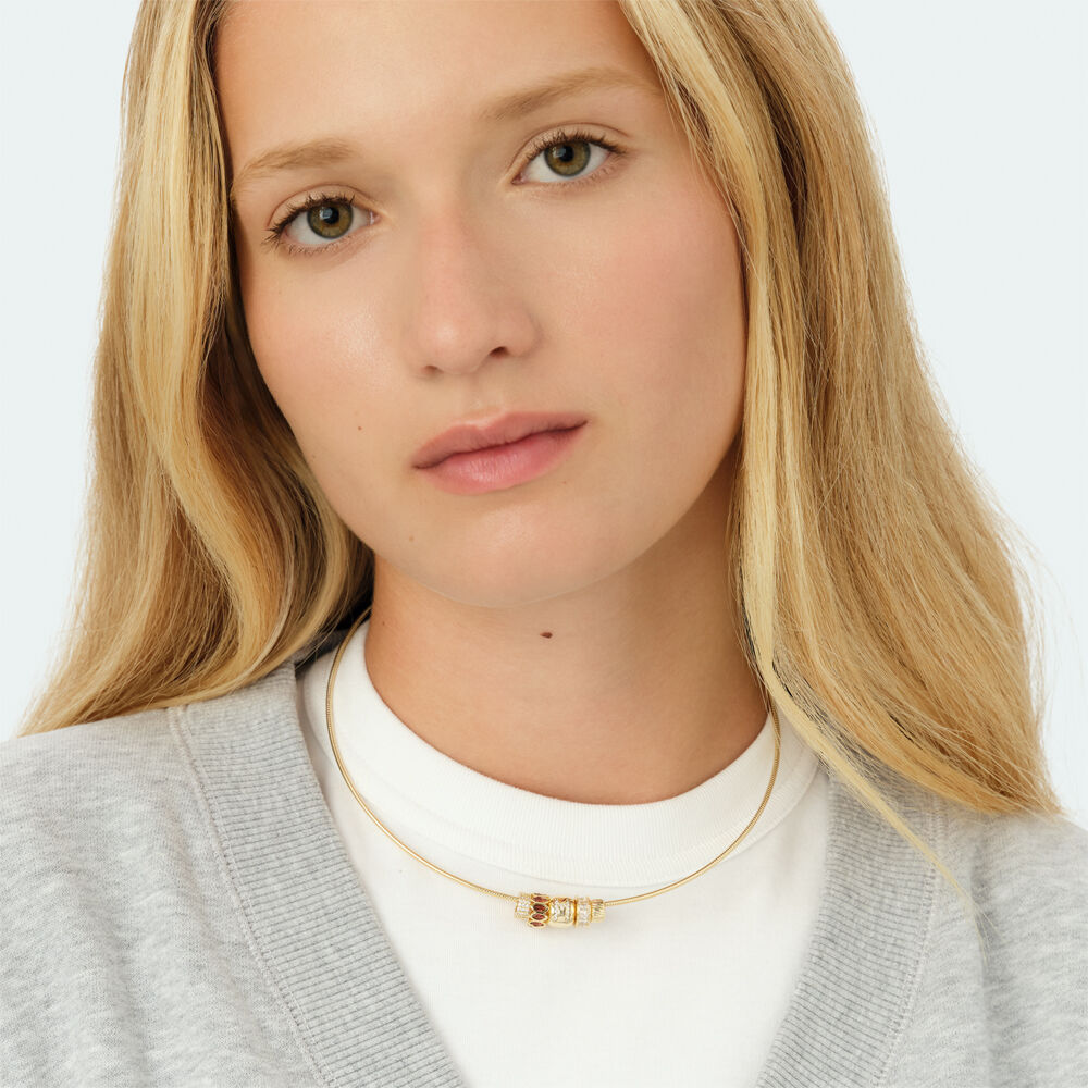 Colgante LUCKY - Cristal / Dorado - Joyas  | Agatha