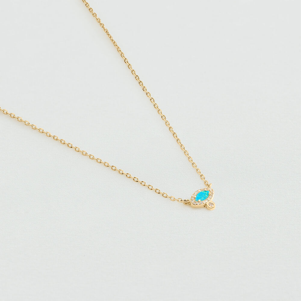 Collar corto OPALE - Opalo / Dorado - Collar corto  | Agatha